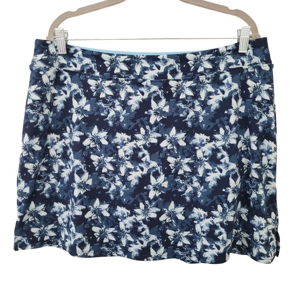 Tranquility By Colorado Clothing Womens Floral Skort Size XXL Navy Daffodil Golf